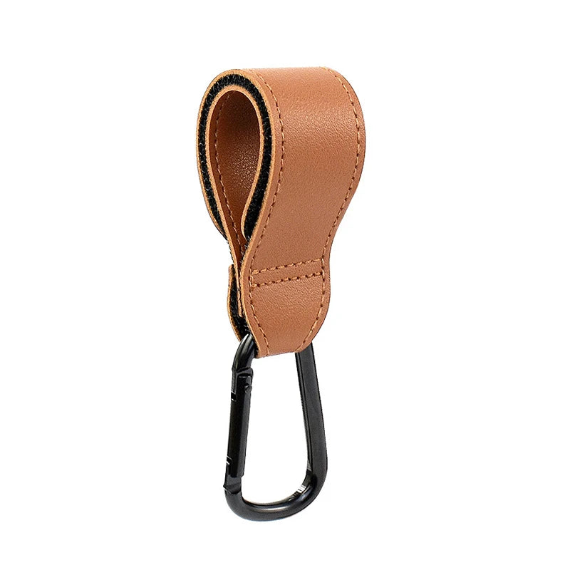 1PCS Baby Stroller Hook PU Leather Adjustable Pram Hook Cart Organizer Diaper Bag Hanger Children Boy Girl Travel Accessories