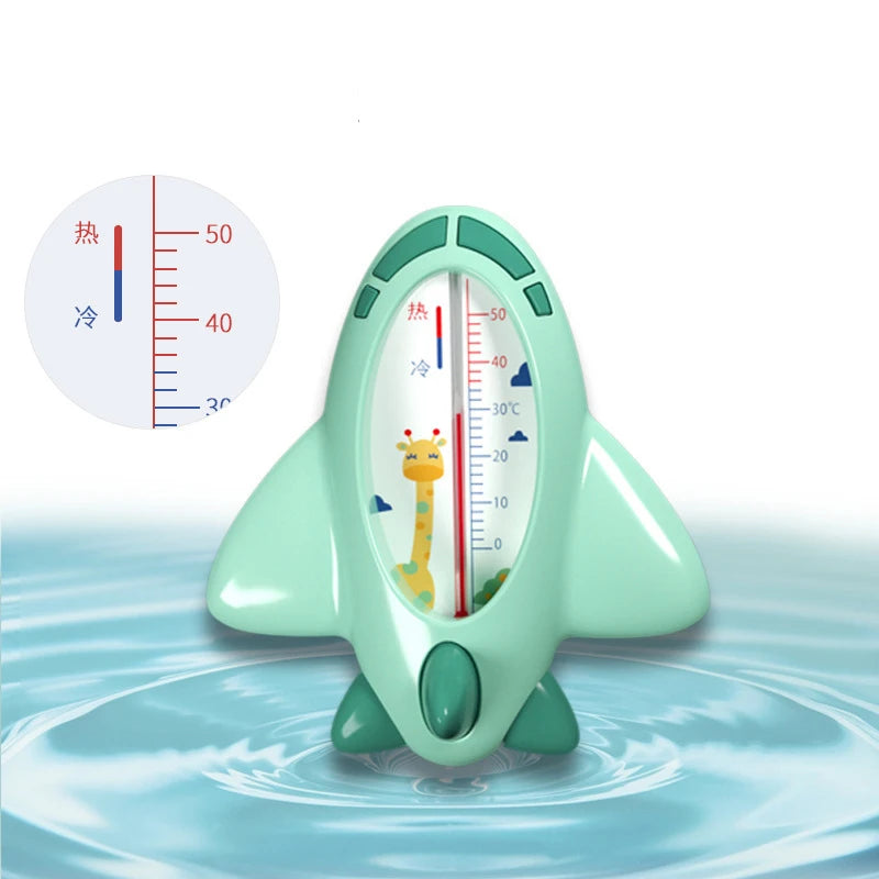 Aircraft Baby Bath Shower Water Thermometer Safe Temperature Sensor for Babies Floating Waterproof Shower Thermometer