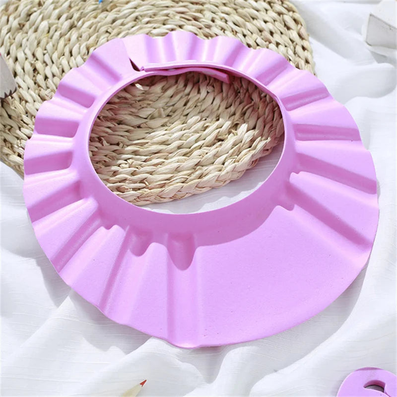 3 Colors Children Adjustable Safe Shampoo Shower Cap Bath Protection Soft EVA Caps Baby Hats Waterproof Wash Hair Shield