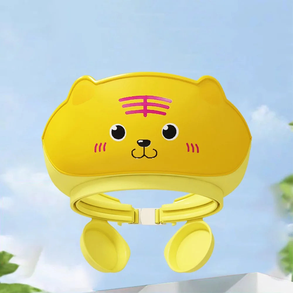 Cute Animal Shape Baby Shower Cap Adjustable Eye Ear Protection Baby Shampoo Cap Soft Waterproof Children's Bath Cap