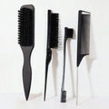 4Pc Boar Bristle Slick Back Hair Brush Set For Sleek Ponytail Bun Smoothing Baby Hairs,Flyaways,Edge Control Backcombing Teasing