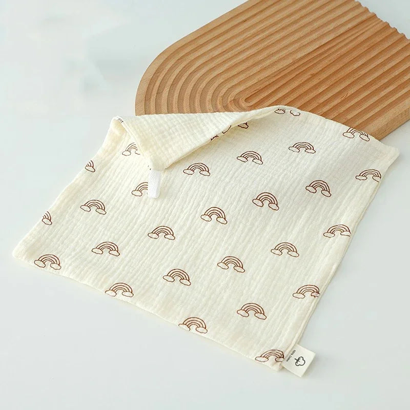 1/5pc Baby Face Towel Set - Newborn Cotton Muslin Items Includes Bibs Handkerchiefs Soft Saliva Towels & Feeding Burp Cloths