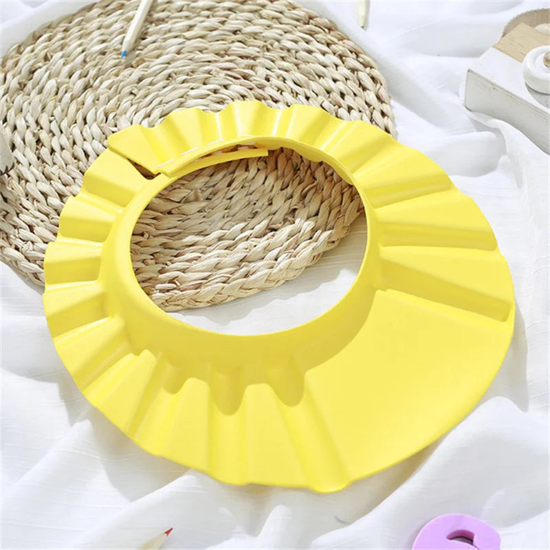 3 Colors Children Adjustable Safe Shampoo Shower Cap Bath Protection Soft EVA Caps Baby Hats Waterproof Wash Hair Shield