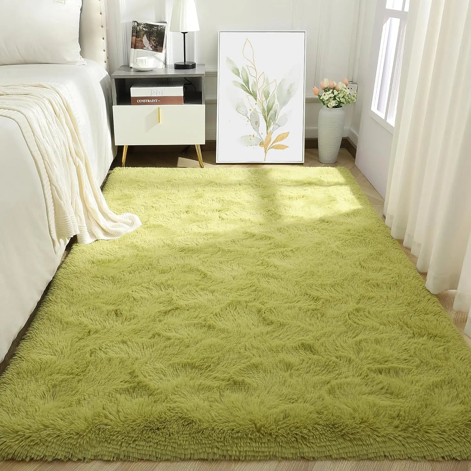 VIKAMA Tie-Dye Plush Carpet Living Room Decoration Soft Fluffy Home Mat Children's Room Baby Crawling Non-Slip Blanket