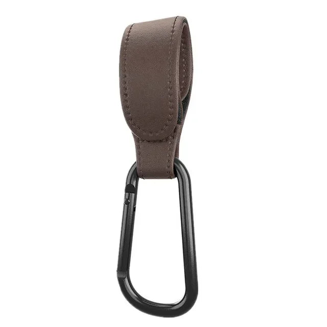 1PCS Baby Stroller Hook PU Leather Adjustable Pram Hook Cart Organizer Diaper Bag Hanger Children Boy Girl Travel Accessories