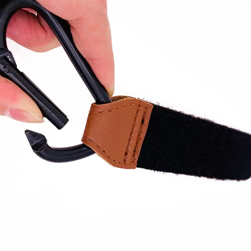1PCS Baby Stroller Hook PU Leather Adjustable Pram Hook Cart Organizer Diaper Bag Hanger Children Boy Girl Travel Accessories