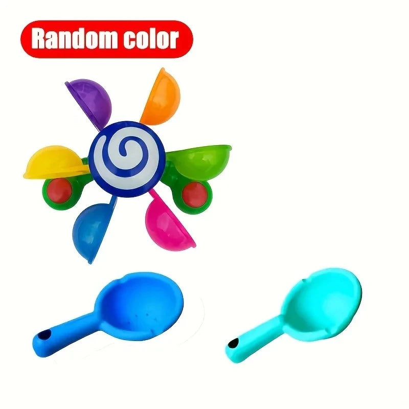 Baby Bath Windmill Toy Rotating Water Spray Toy Sensory Bath Time Play for Infants Toddlers