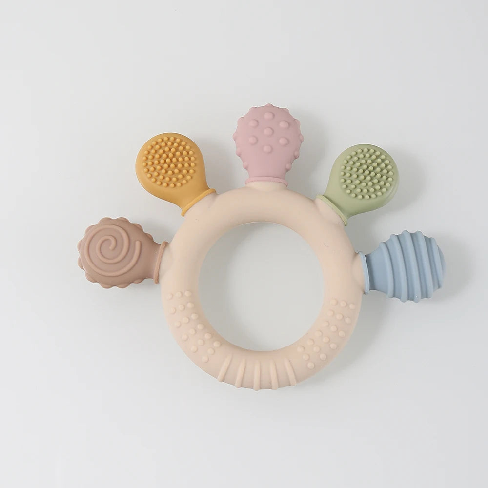 Baby Dinosaur Silicone Teething Toys BPA Free Easy to Grip Infant Care Teether Chewing Toy for Newborn Gift Babies Accessory