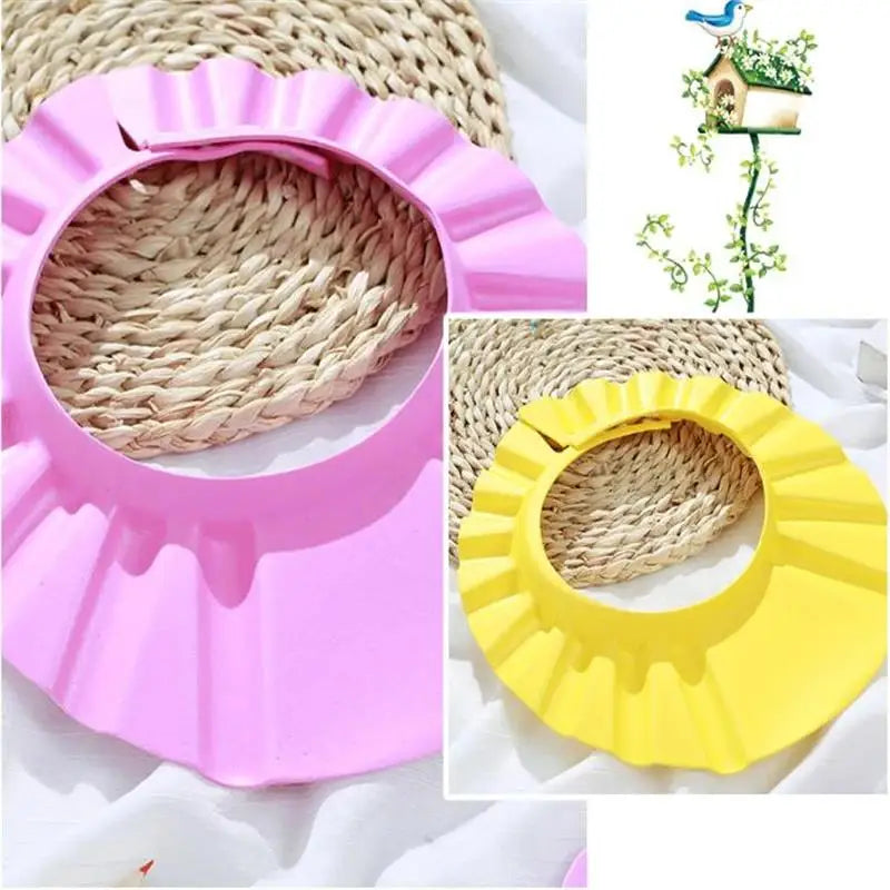 3 Colors Children Adjustable Safe Shampoo Shower Cap Bath Protection Soft EVA Caps Baby Hats Waterproof Wash Hair Shield