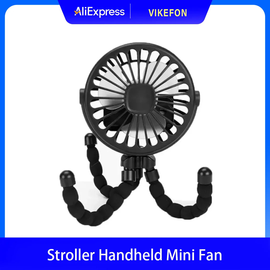 Multi Functional Student Baby Stroller Portable USB Mini  USB Rechargeable Handheld Electric Fan for Home 3 Speeds